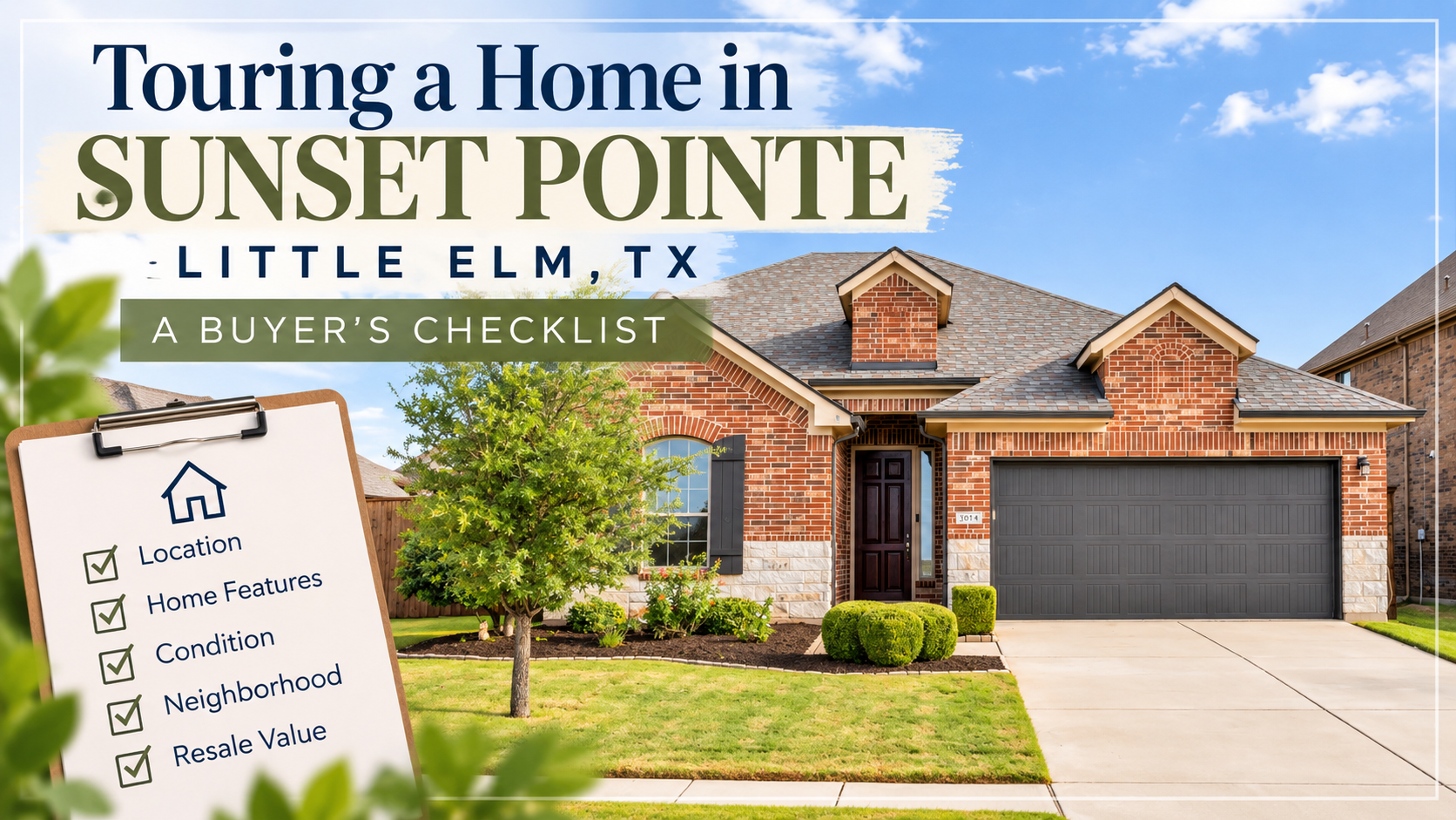 Sunset Pointe Home Tour Checklist by Amy Beyer Realtor