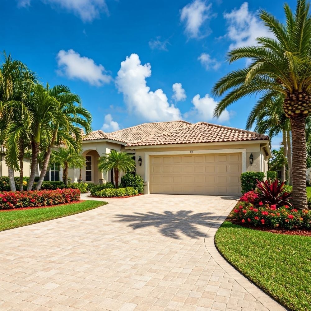 florida home with driveway
