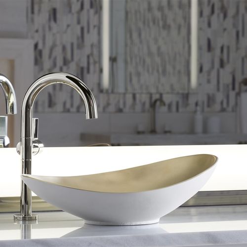 Focus your bathroom remodel with a striking visual statement