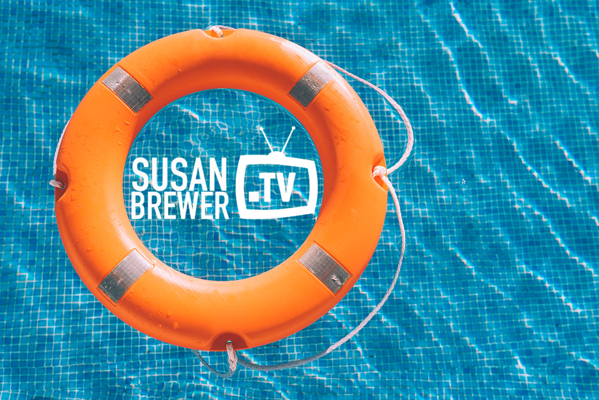 Lifesaver in the swimming pool