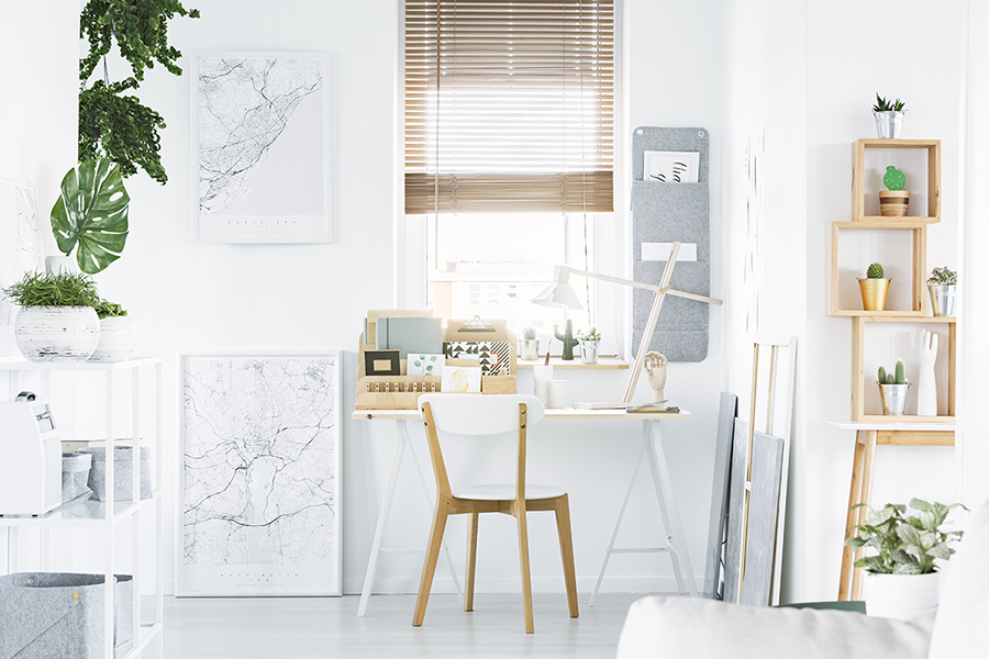 Bright home office