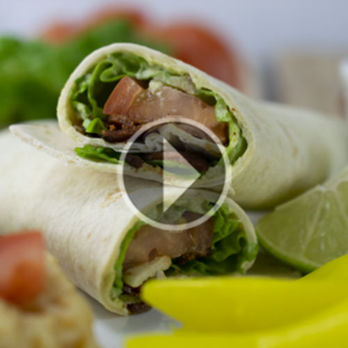 A Mouthwatering Wrap with an Avocado Addition