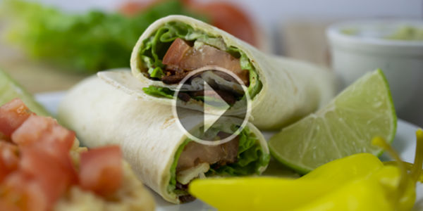 A Mouthwatering Wrap with an Avocado Addition
