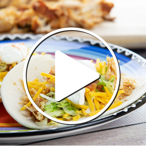 Slow Cooked Shredded Chicken Tacos