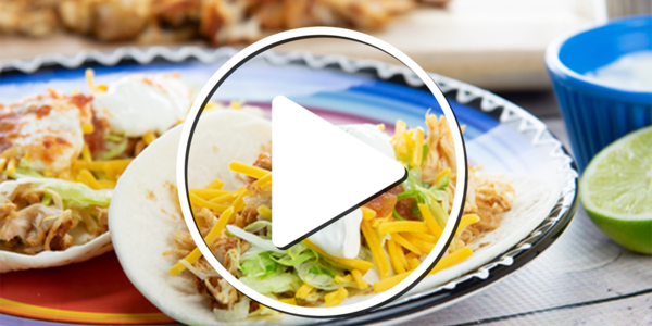 Slow Cooked Shredded Chicken Tacos