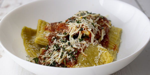 Cheesy Spinach Ravioli