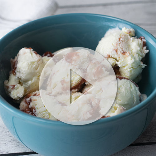 Cheesecake Ice Cream with Fruit Swirls