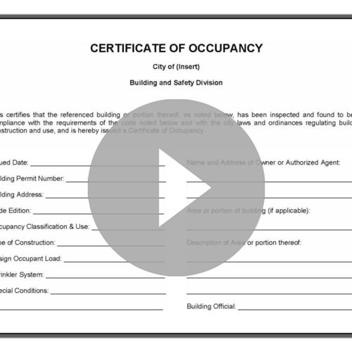 Municipal Inspections and Occupancy Permits