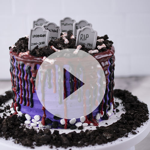 Ghostly Graveyard Cake
