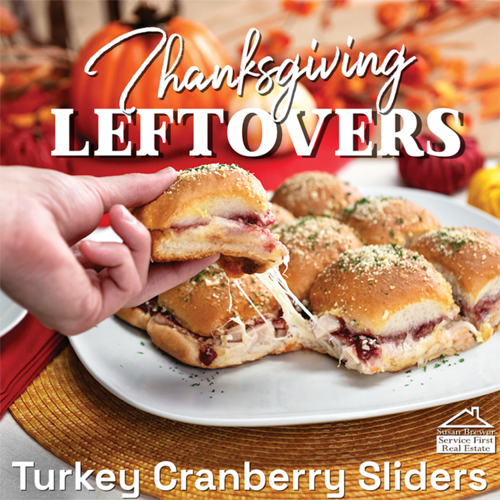 Thanksgiving Leftovers Turkey Cranberry Sliders