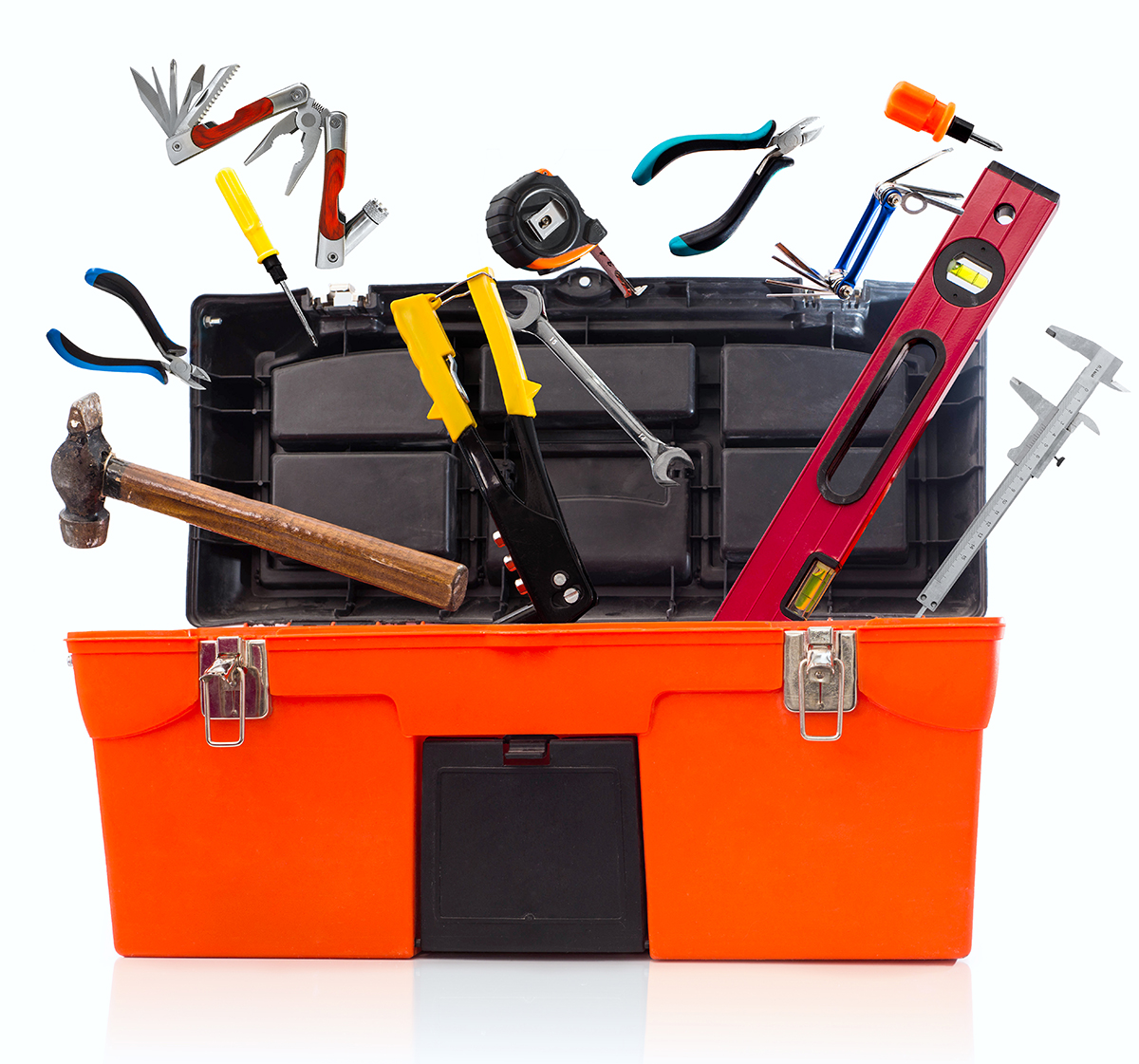 Toolbox with tools