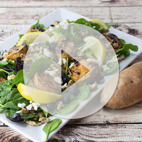 Grilled Sweet Potato and Blueberry Salad