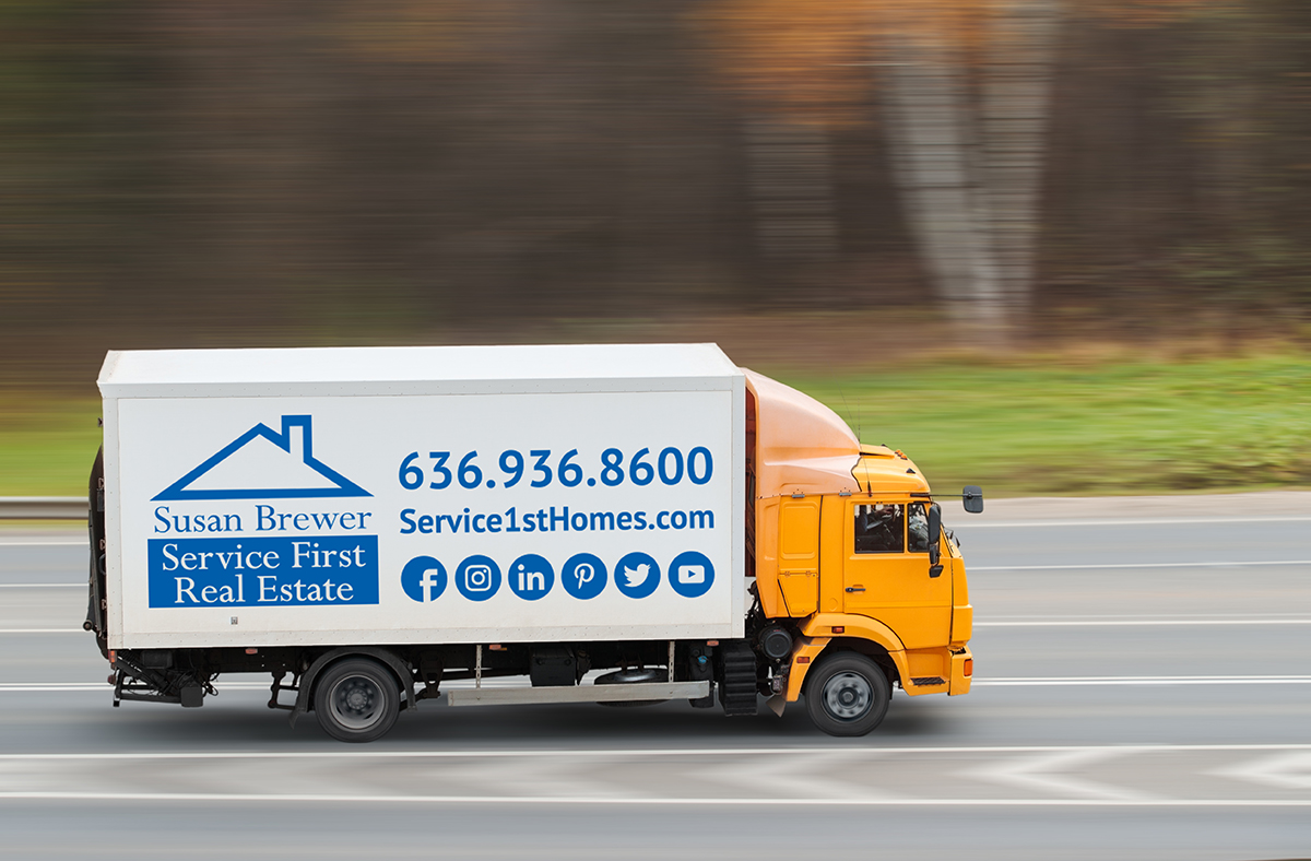 Heavy truck driving on the highway