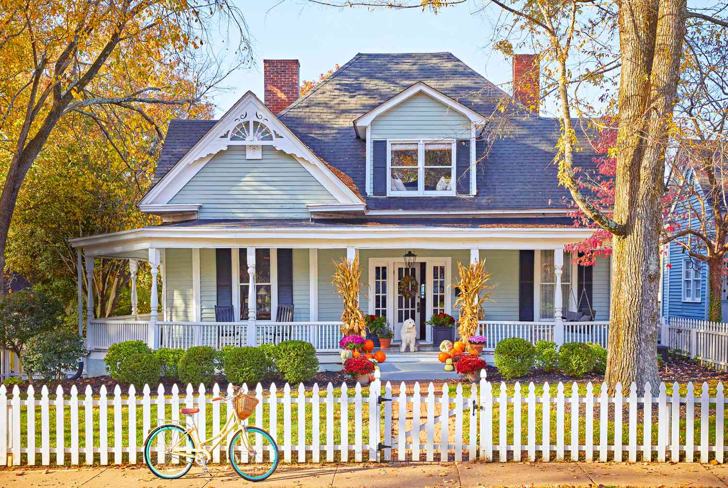 house in fall