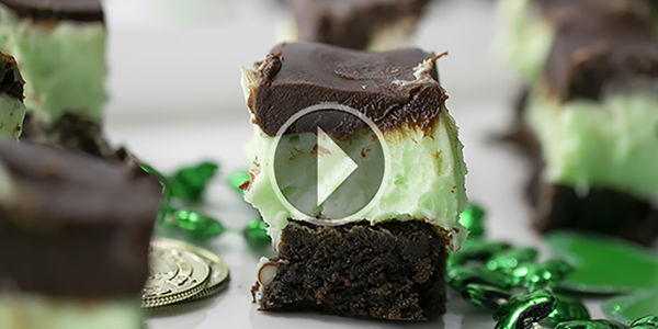 Lucky Mint Brownies