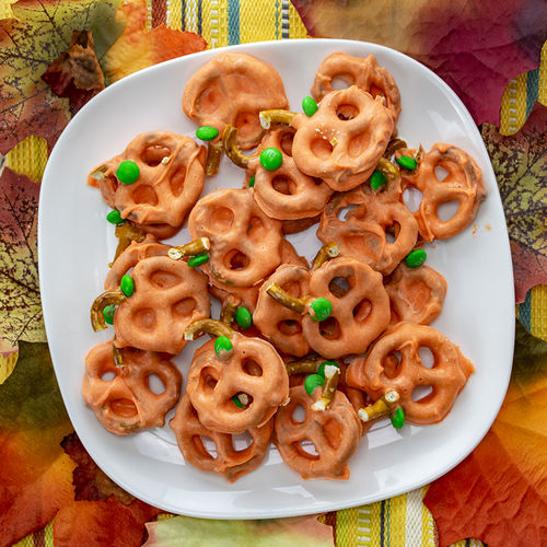 Chocolate Covered Pumpkin Pretzels