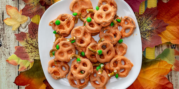 Chocolate Covered Pumpkin Pretzels
