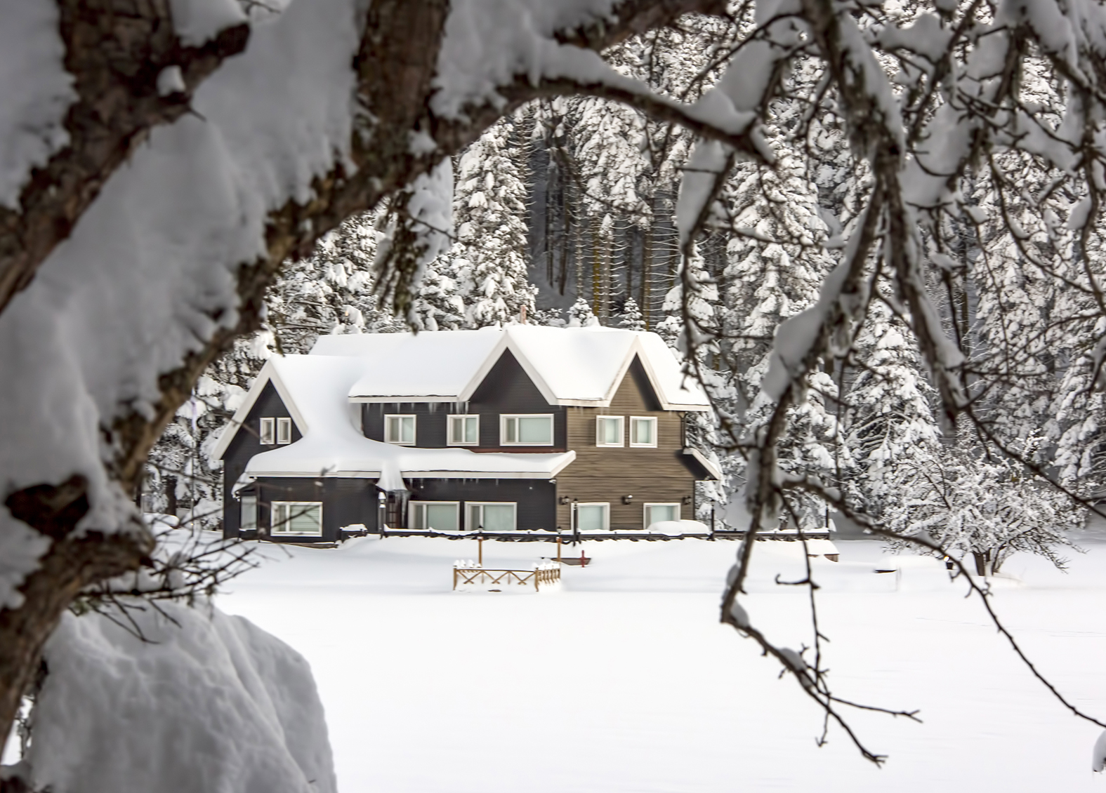 Golcuk / Bolu / Turkey, winter snow landscape. Travel concept photo.