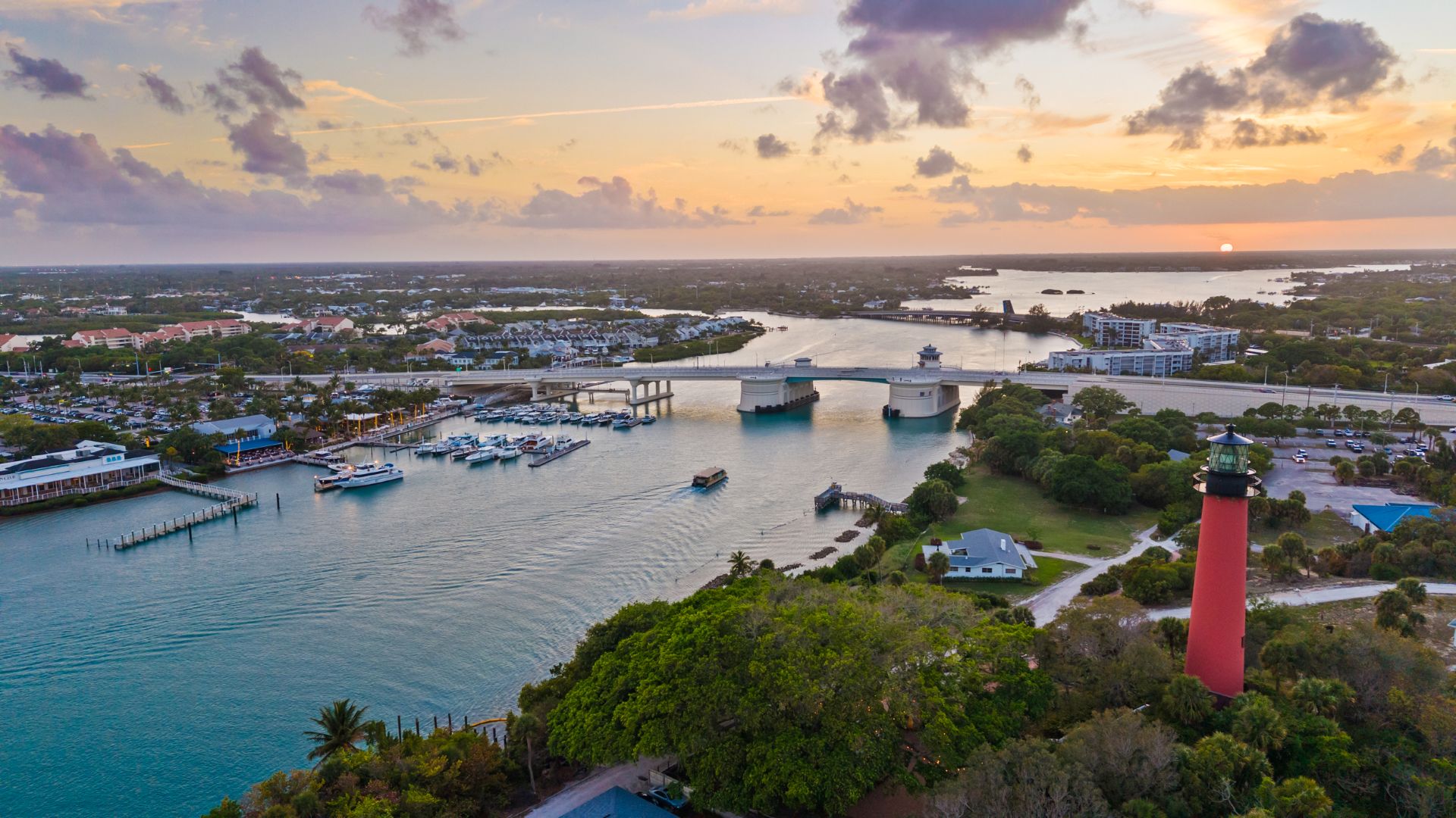 31_ju stock - jupiter light house - sunset