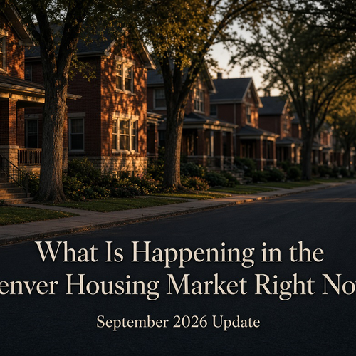 What Is Happening in the Denver Housing Market Right Now? September 2026 Update