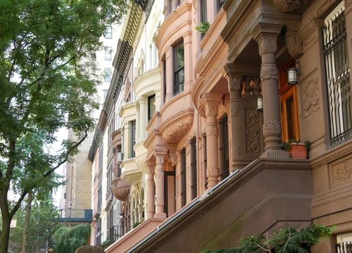 New York City brownstone row houses
