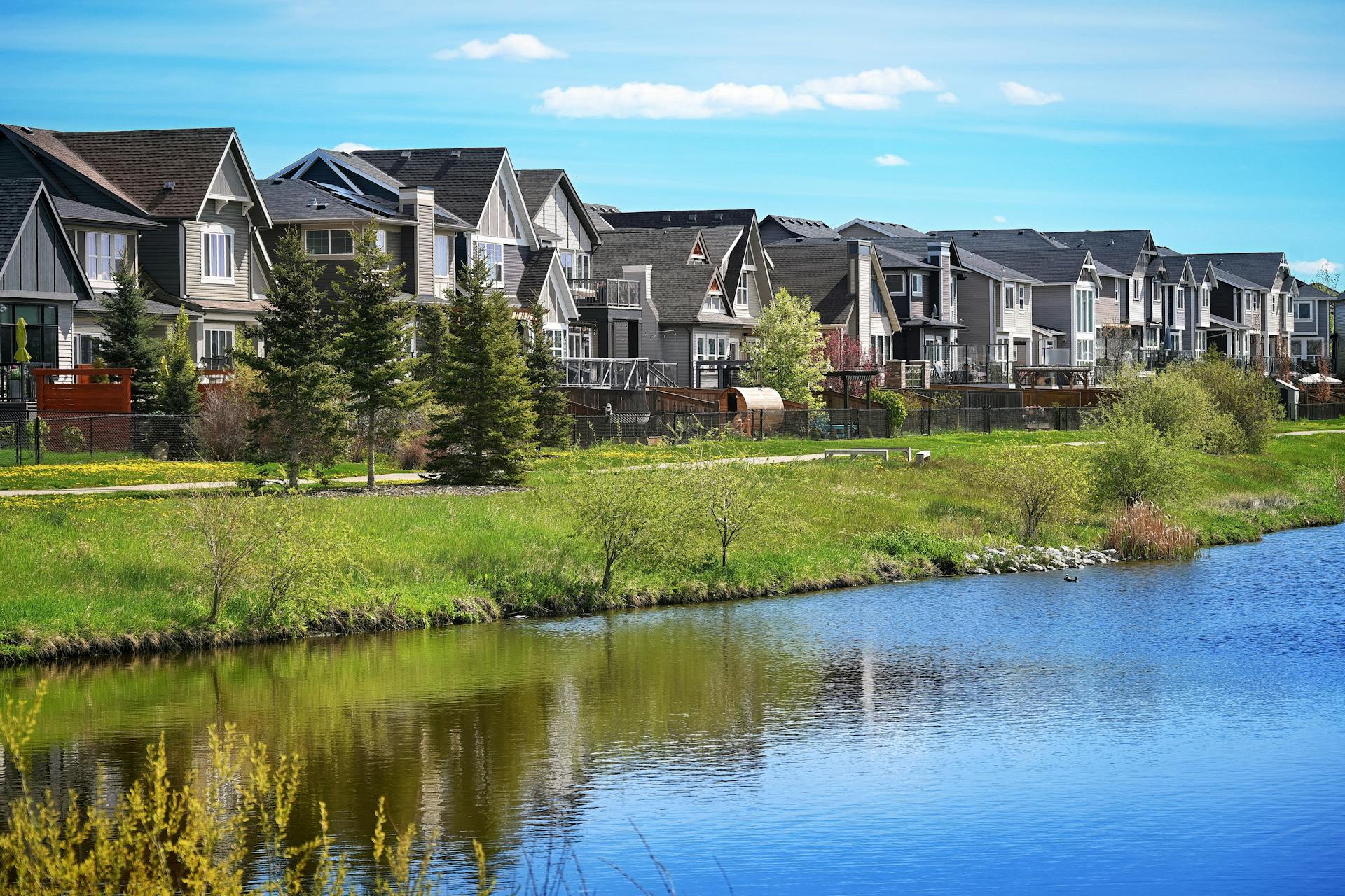 Residential homes in Airdrie, Canada.