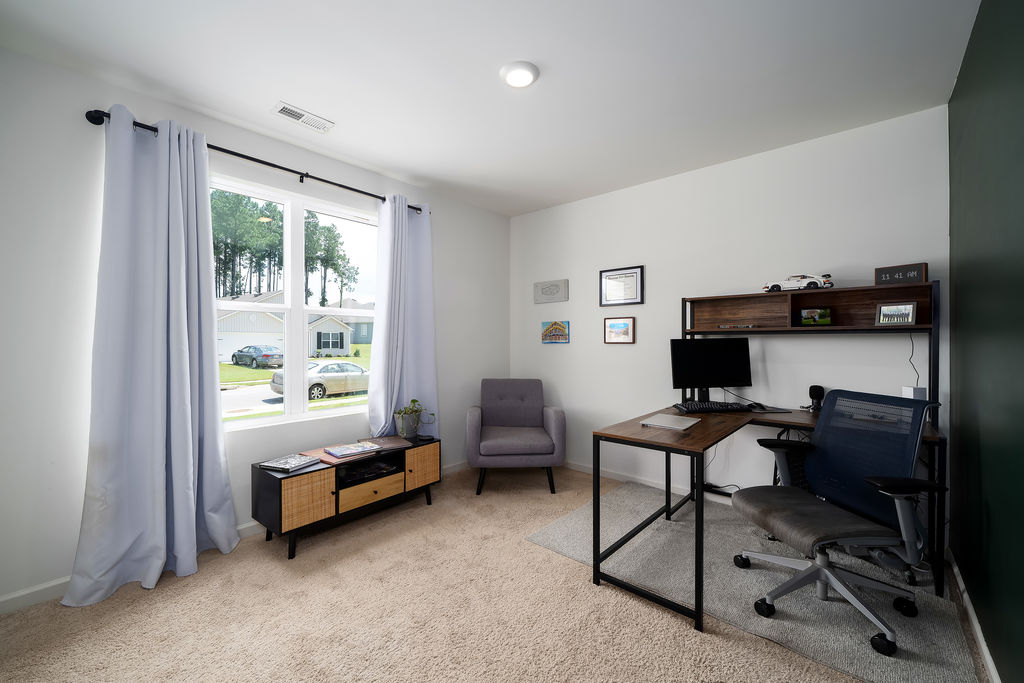 Bedroom set up as a home office in a 4 bedroom Chelsea, Alabama home for sale