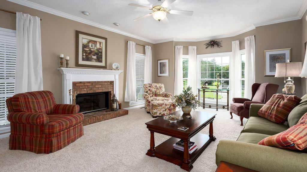 Living room in a 4 bedroom home for sale in Pelham, Alabama