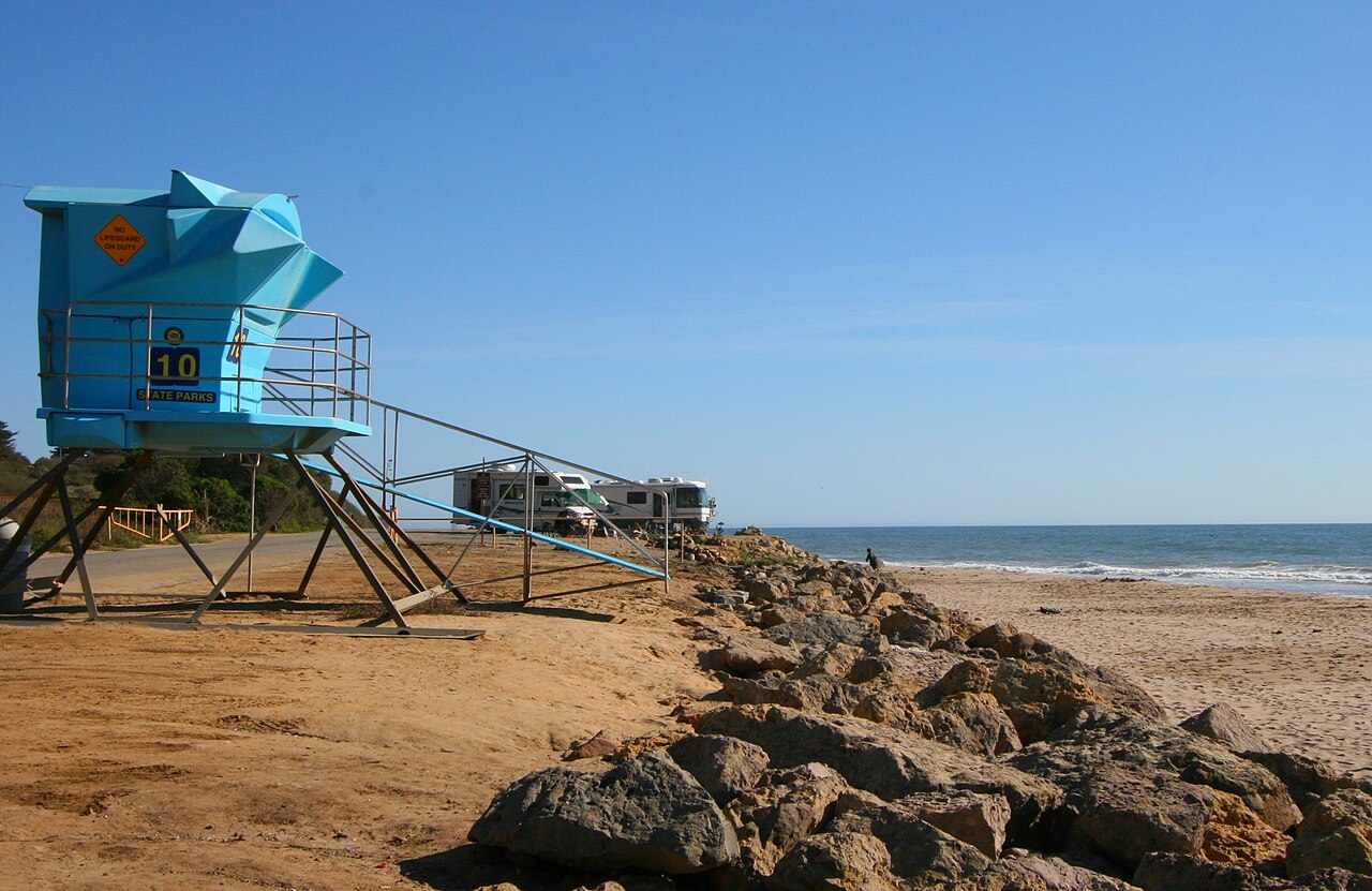 The shoreline at Emma Wood State Beach in Ventura, California