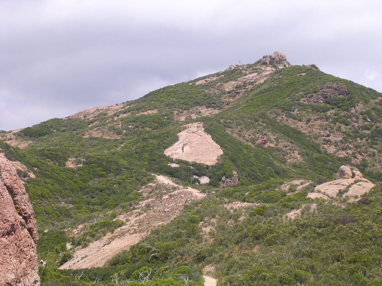 Sandstone Peak, the highest point in the Santa Monica Mountains, seen from Inspiration Point