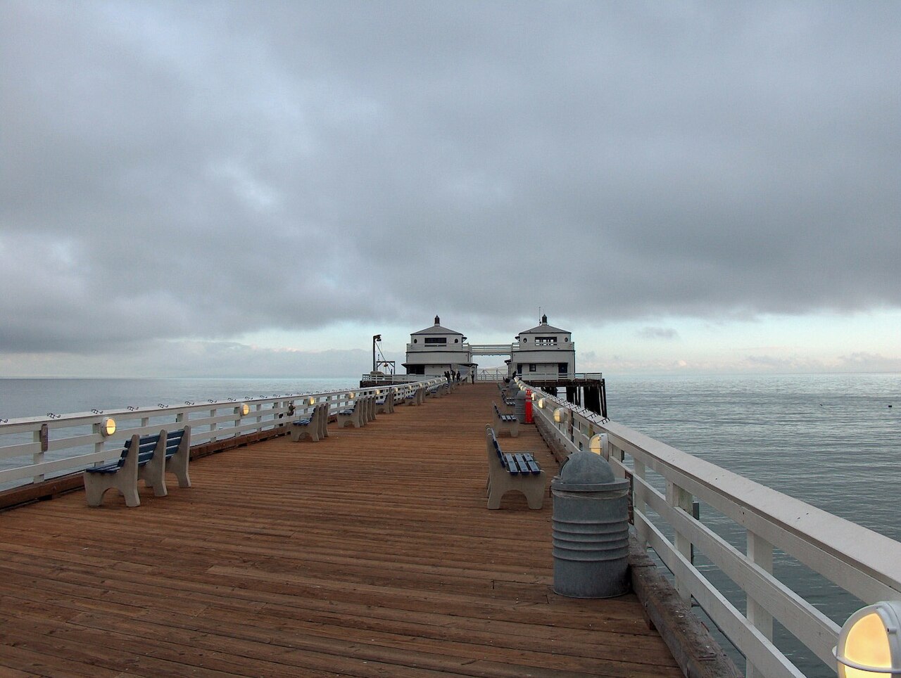 The Malibu Pier beside Surfrider Beach, Malibu, California