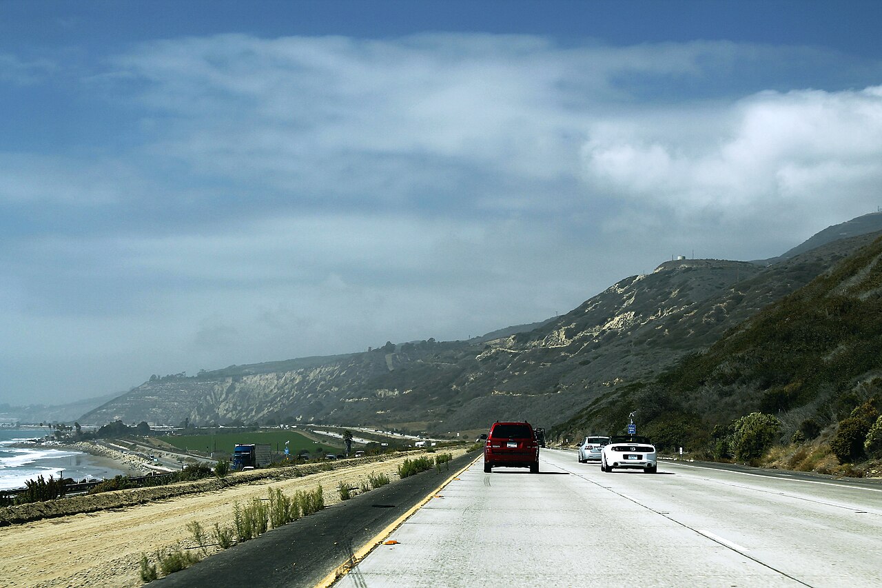 U.S. 101 running along the Ventura County coast near Faria Beach