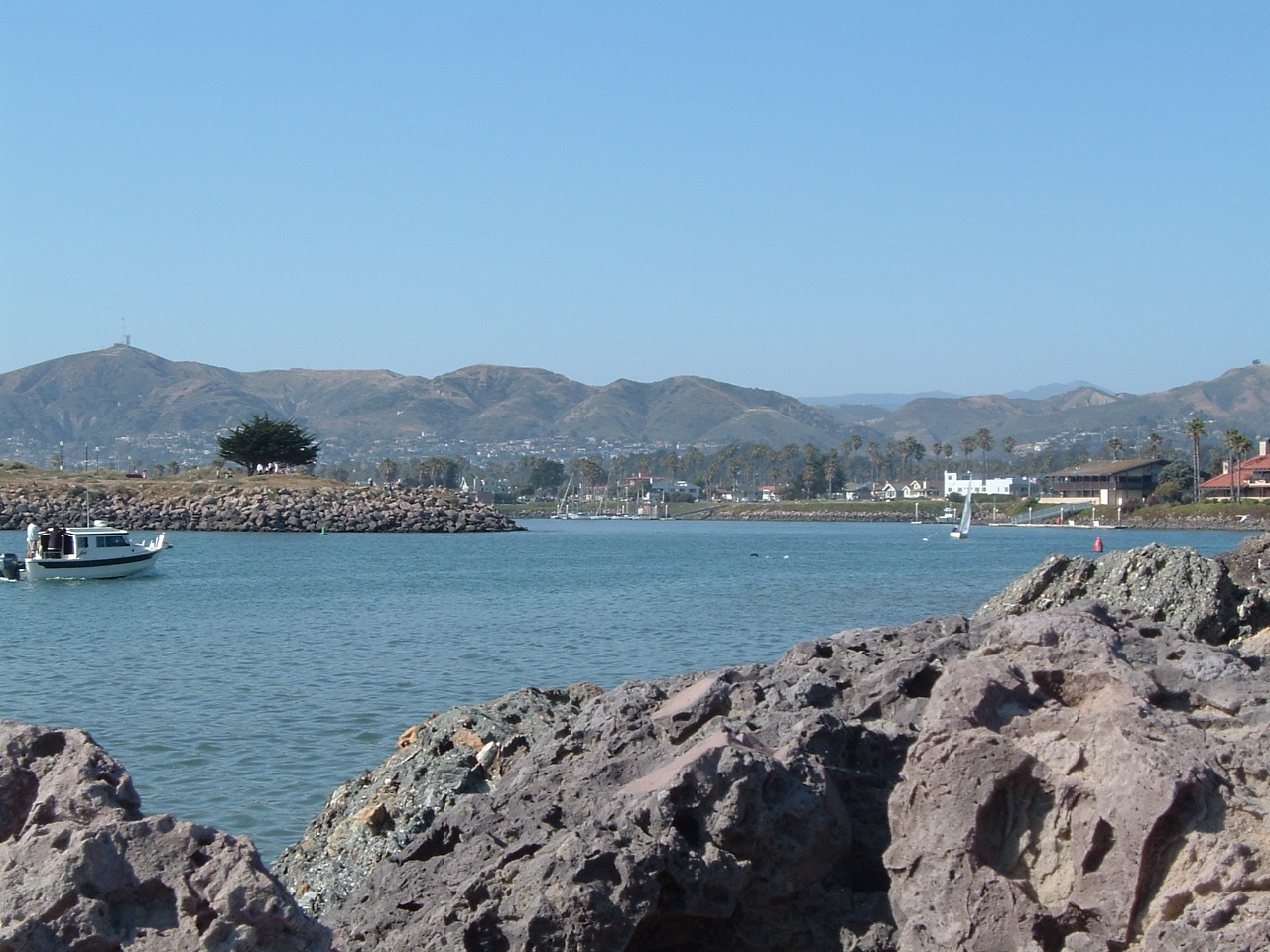 Boats and waterfront at Ventura Harbor, Ventura, California