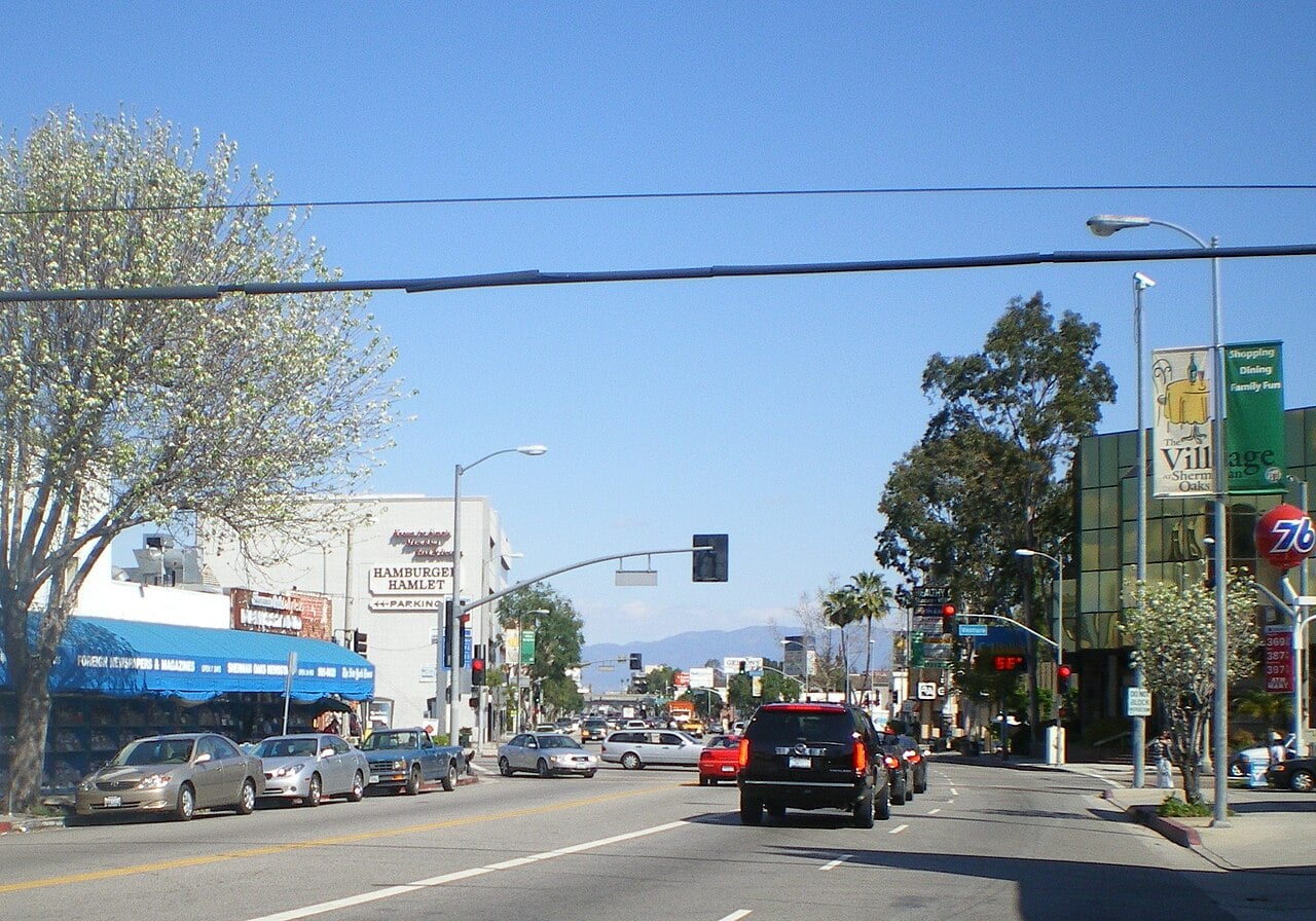 Ventura Boulevard at Van Nuys Boulevard in Sherman Oaks, California