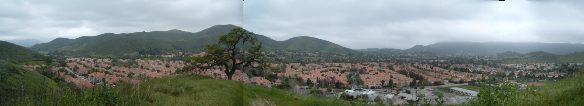 Panoramic view over the Oak Park community served by Oak Park Unified