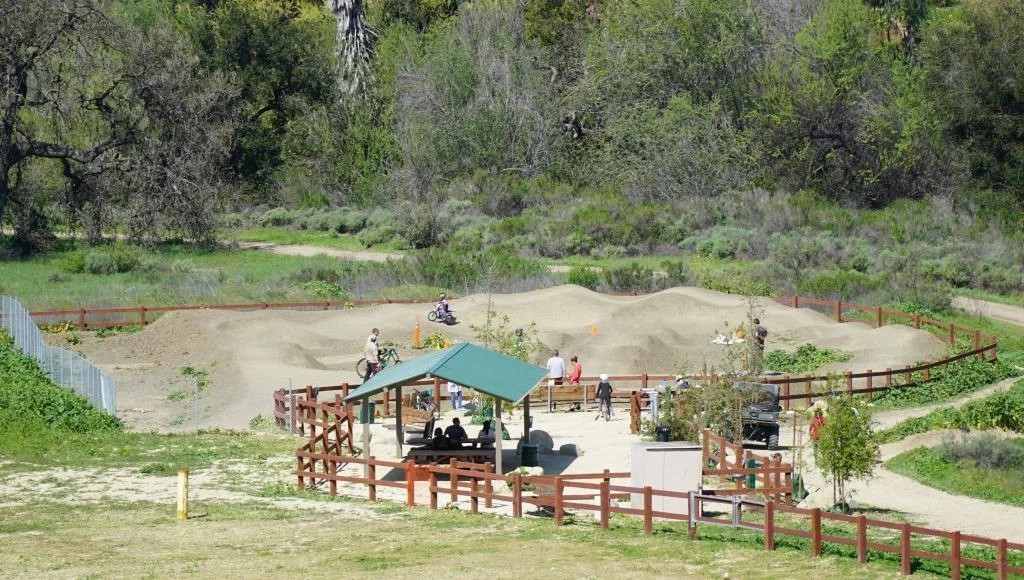 The beginner pump track at Sapwi Bike Park in Thousand Oaks