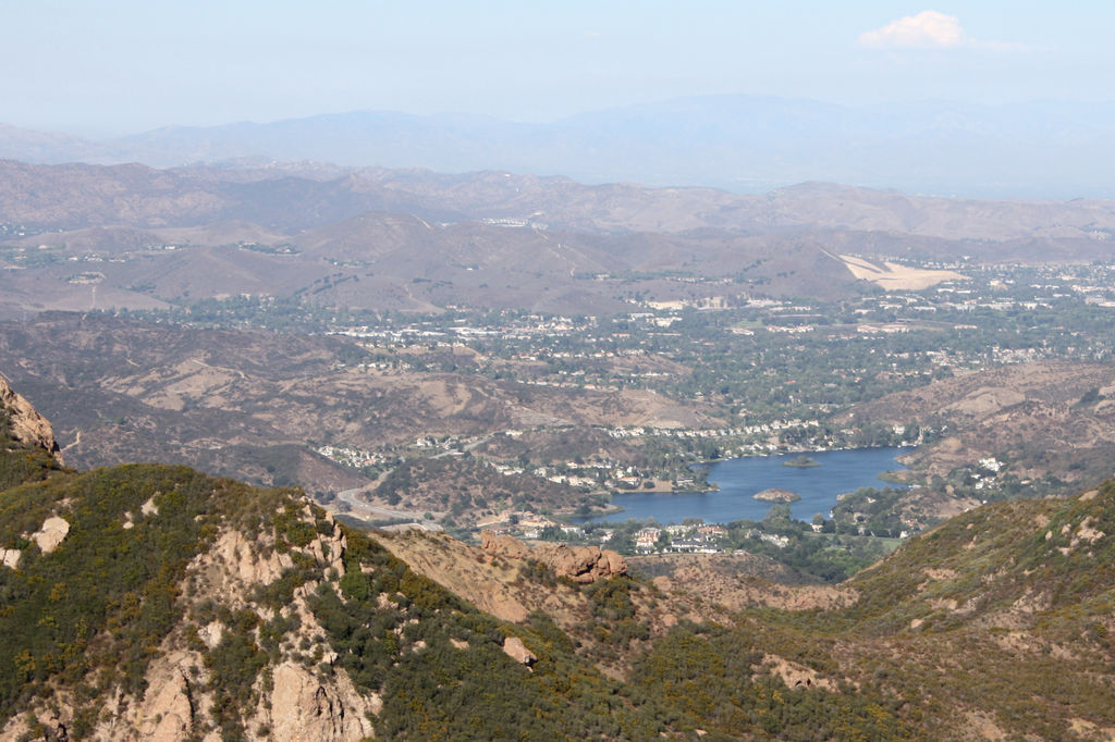 Westlake Village and the Conejo Valley seen from Sandstone Peak in the Santa Monica Mountains