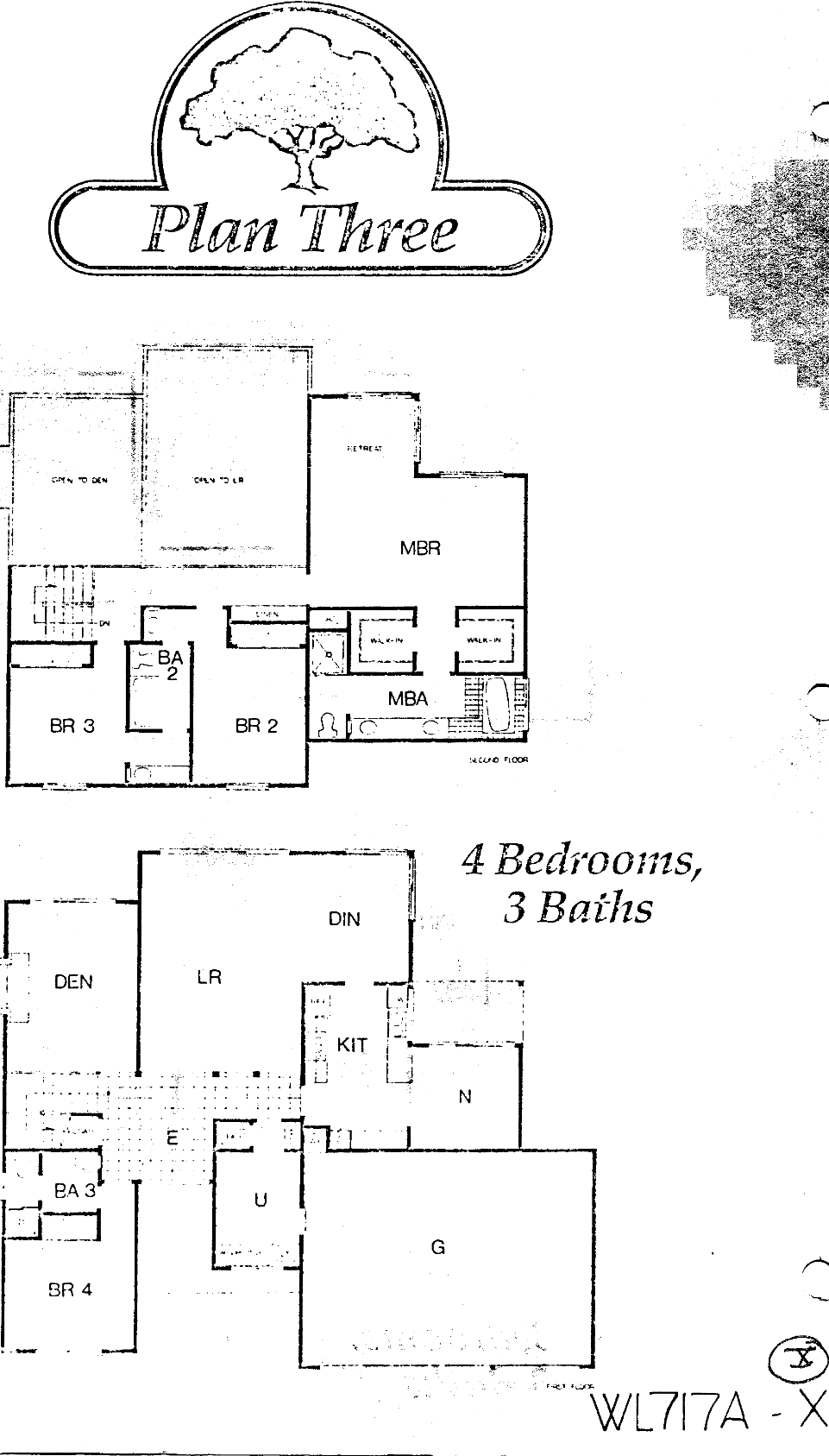 Ridgeview Estates Plan Three floor plan, Westlake Village: two-story, 4 bedrooms