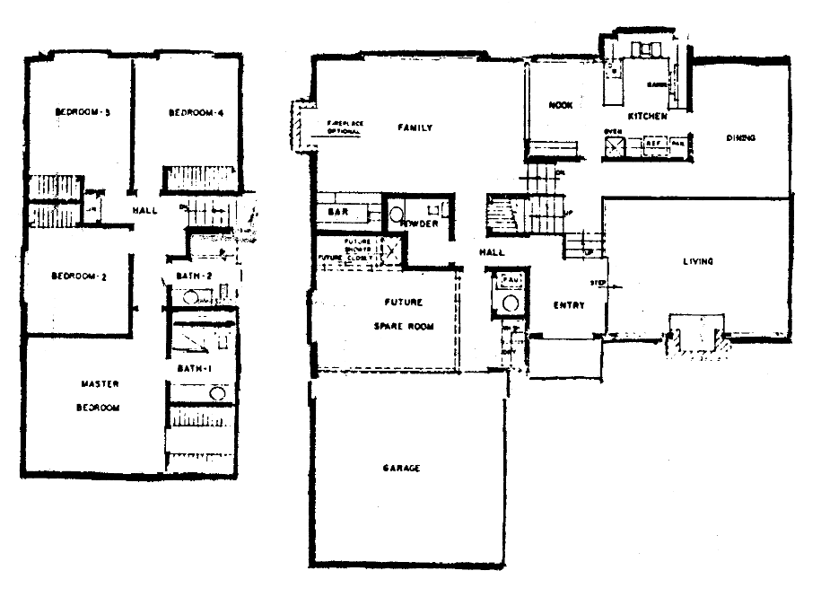 Southshore Hills Plan 7 floor plan: two-story, 4 bedrooms, future spare room, bar