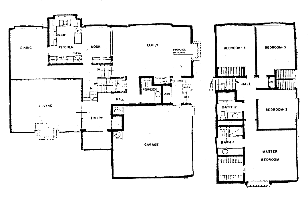 Southshore Hills Plan 8 floor plan: two-story, 4 bedrooms upstairs