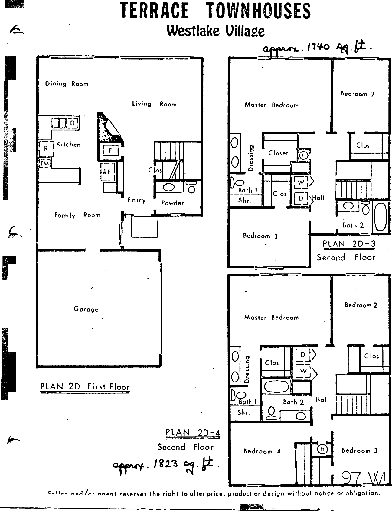 Terrace Townhouses plan 2D, two story