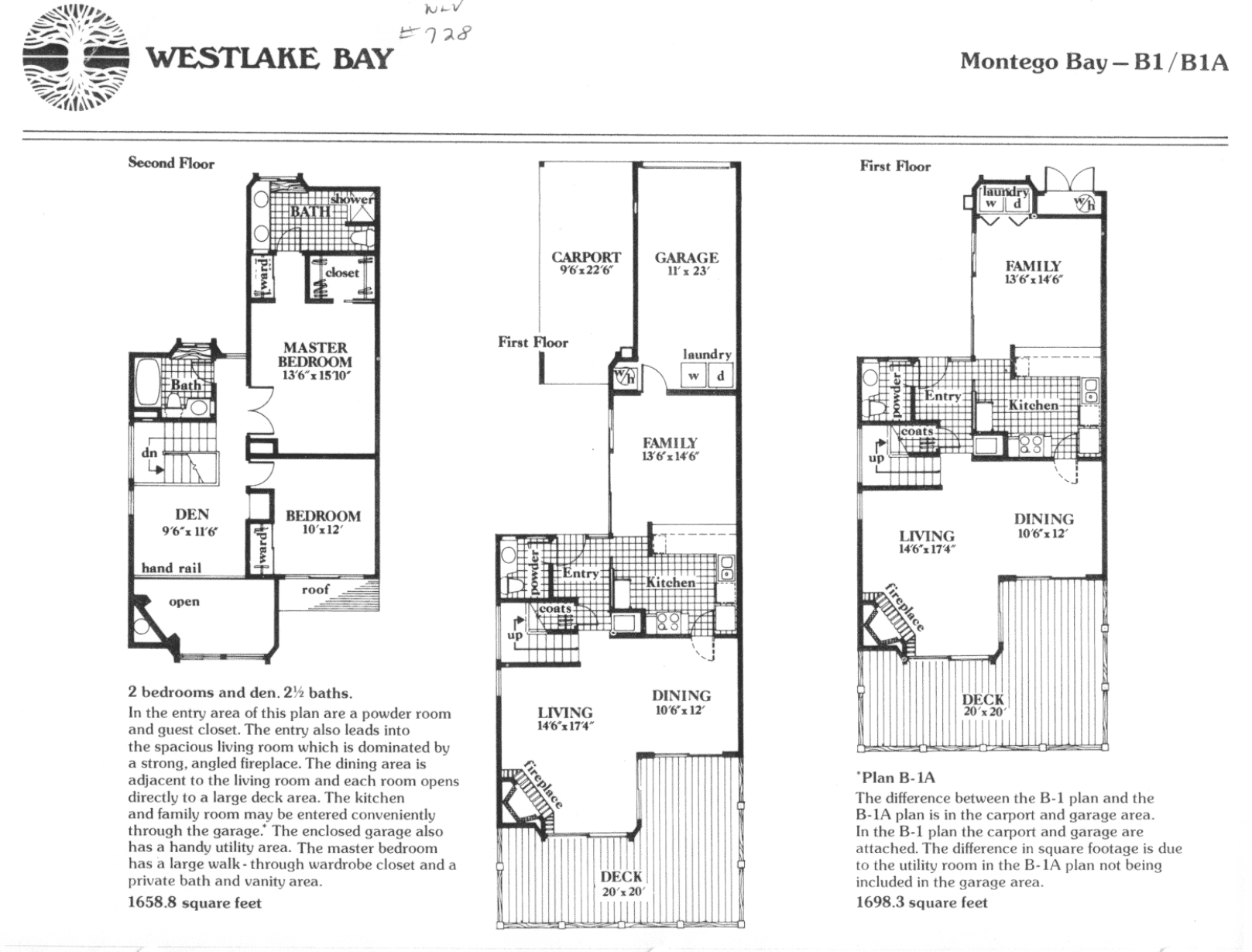 Westlake Bay Montego Bay plan B1