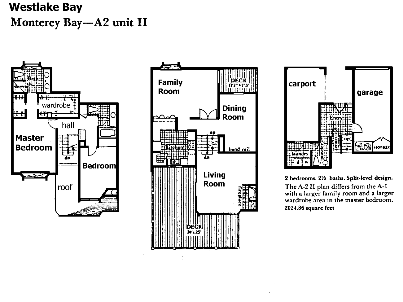 Westlake Bay Monterey Bay plan A2 unit II