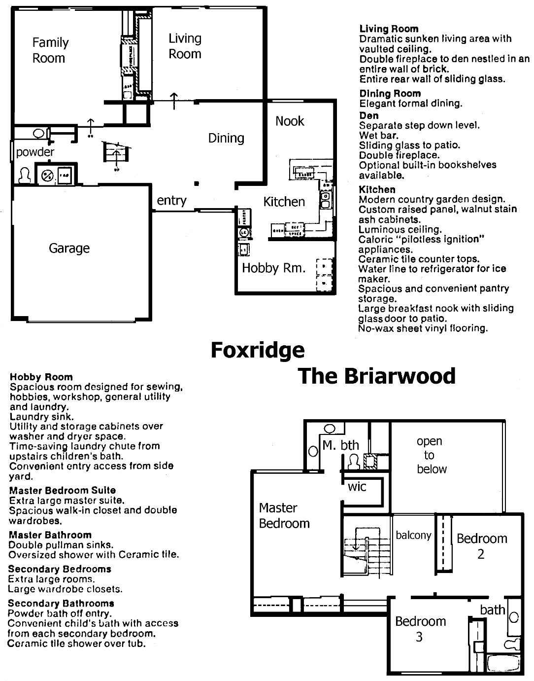 Foxridge Briarwood floor plan, single story