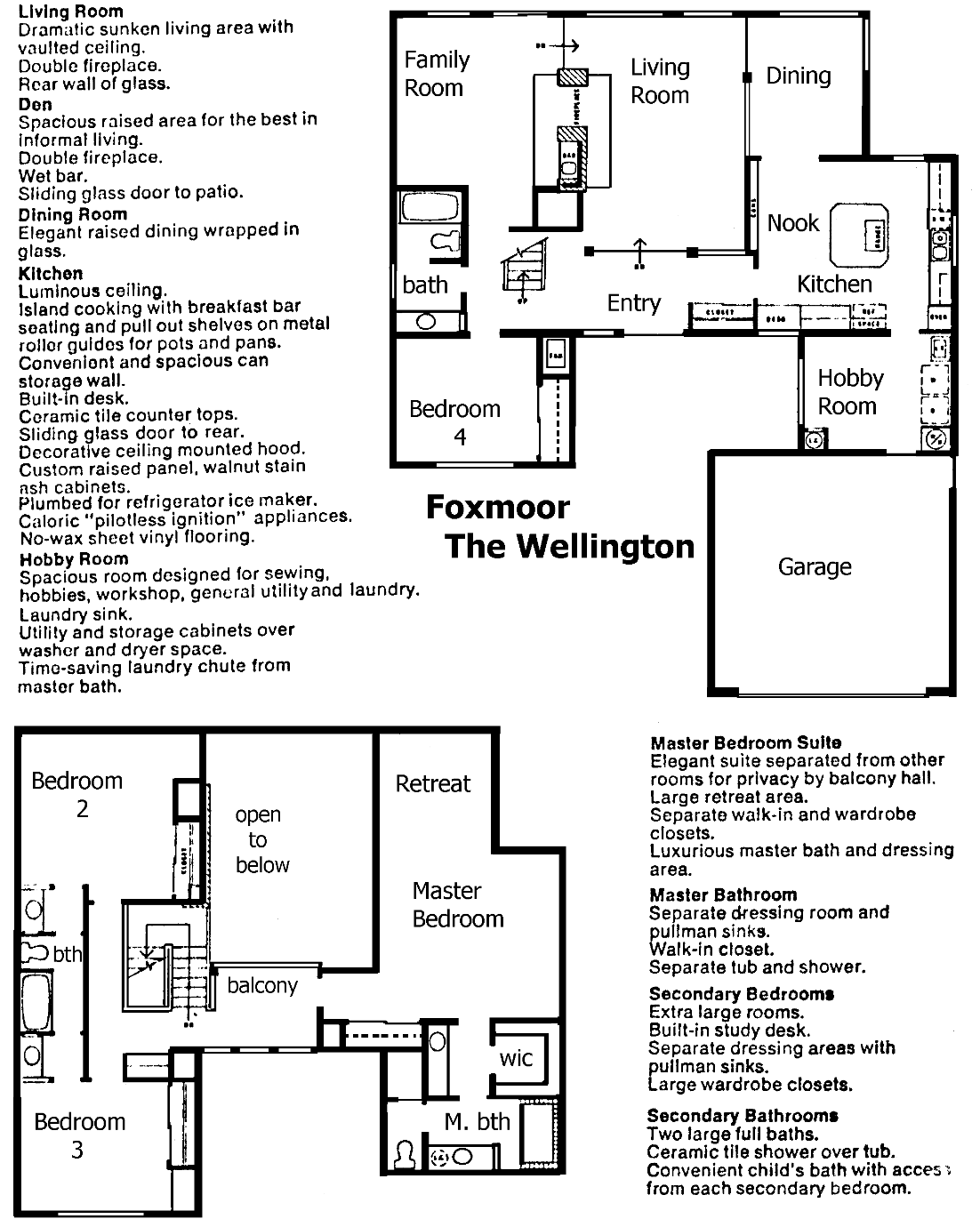 Foxridge Wellington floor plan, two story