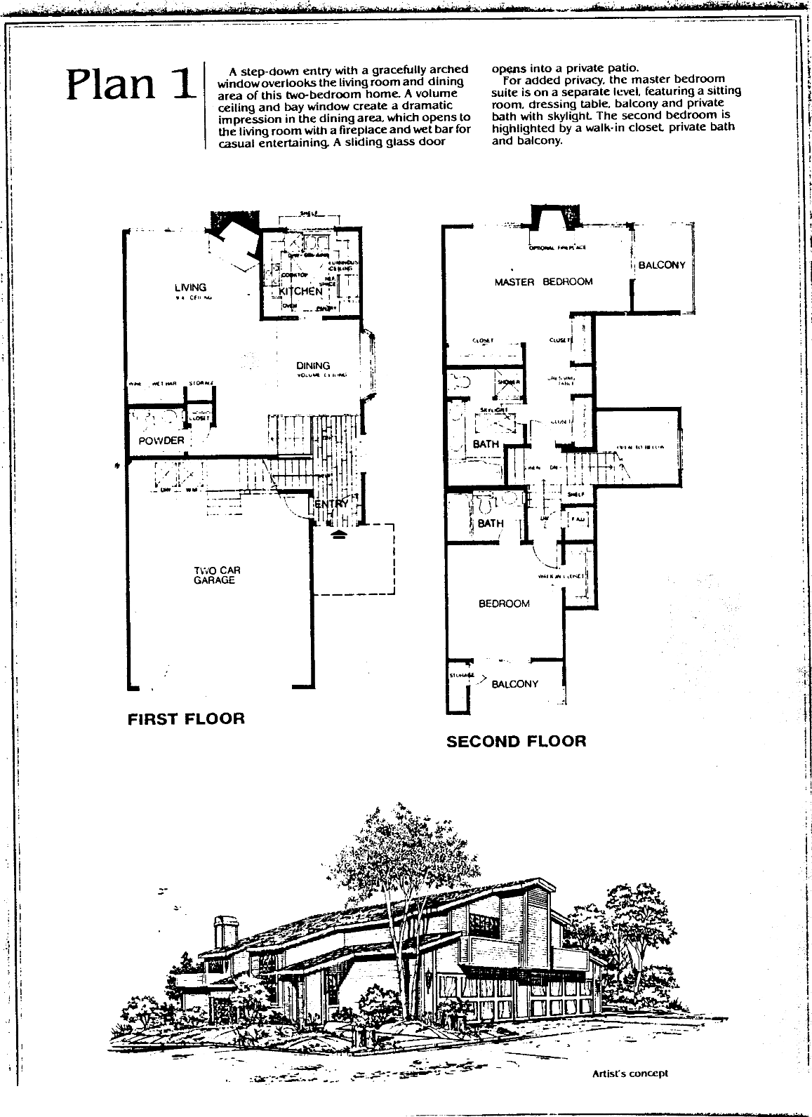 The Colony plan 1, two bedrooms
