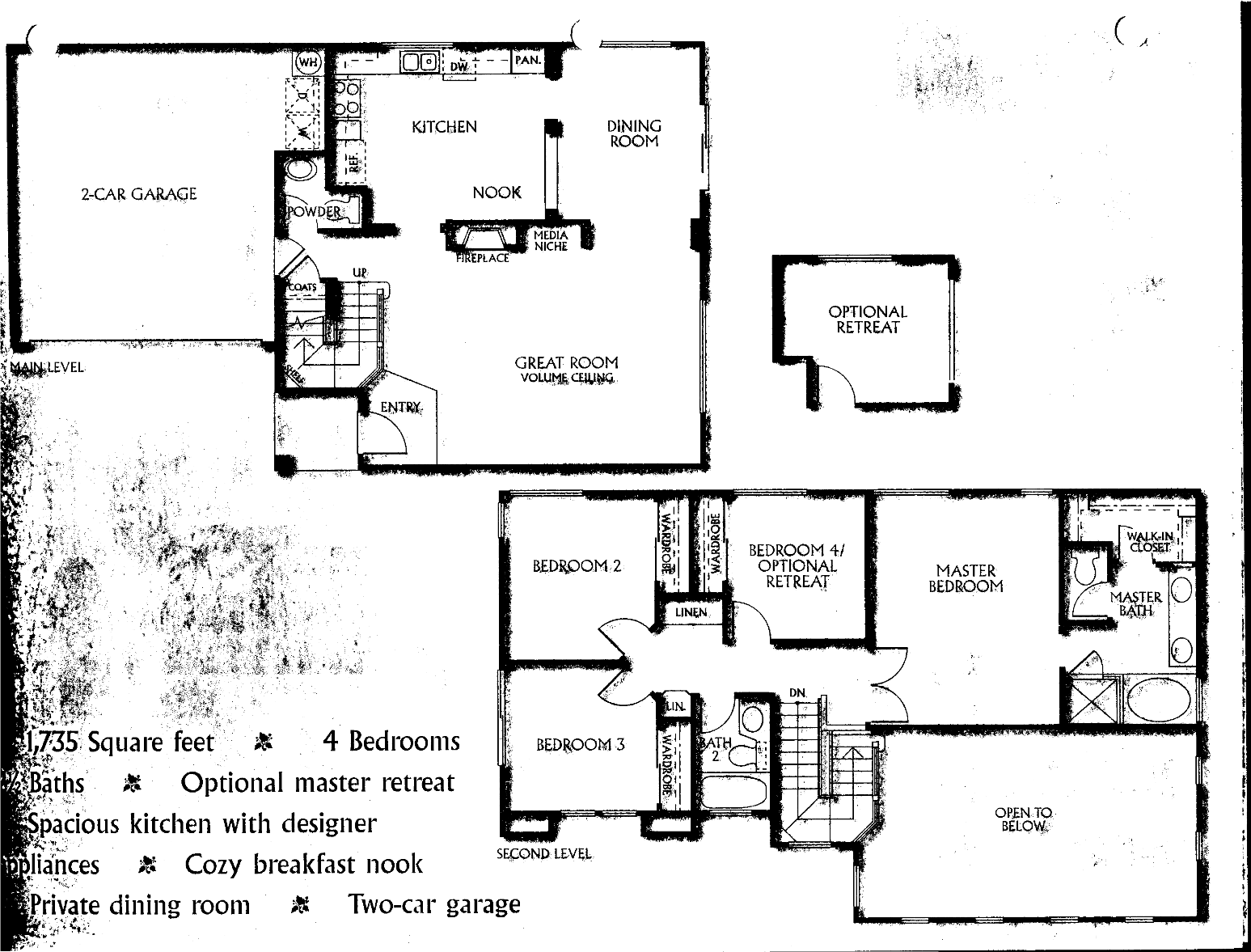 Renaissance Plan 3 floor plan, Westlake Village: two story, 4 bedrooms