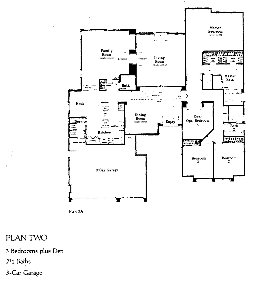 Hillsboro Plan Two floor plan, Three Springs Westlake Village: single-story, 3 bedrooms plus den, 2.5 baths