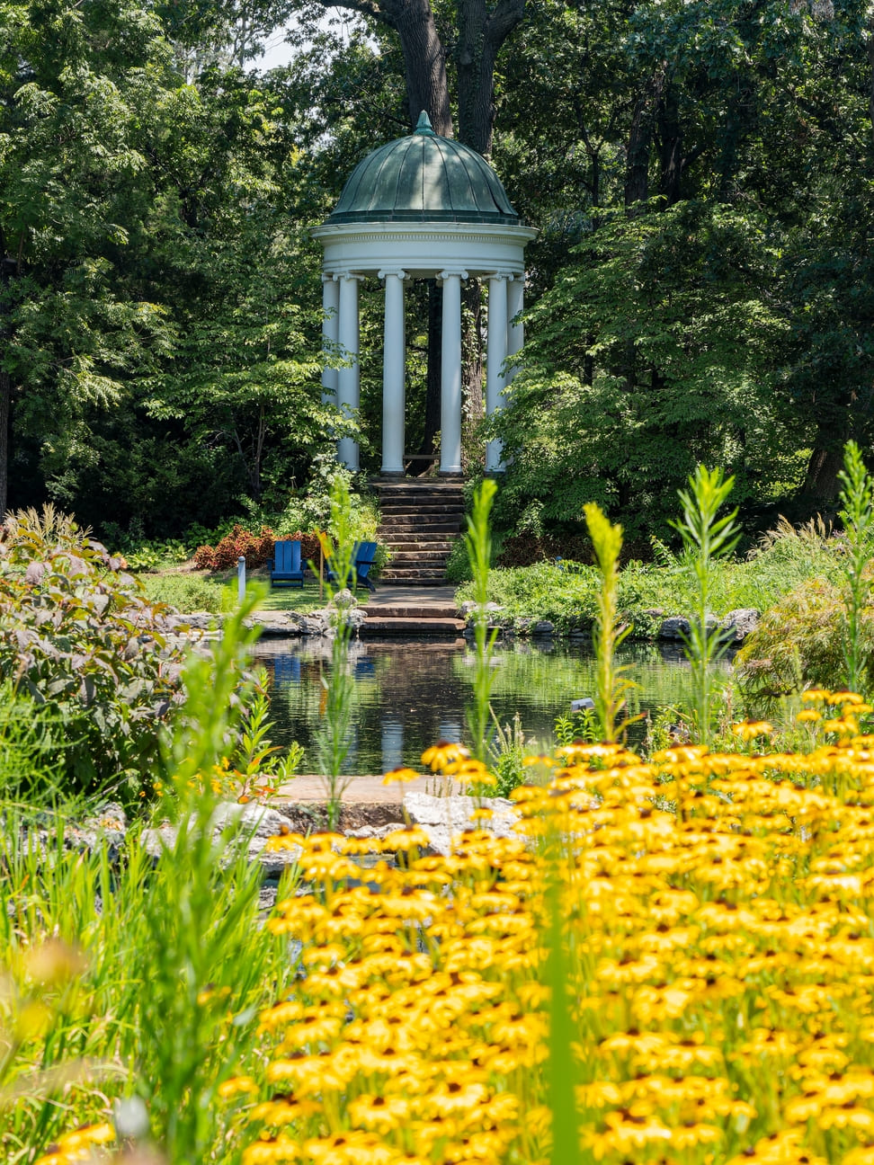 Sunny view of the garden of Philbrook Museum of Art at Tulsa, Oklahoma 2