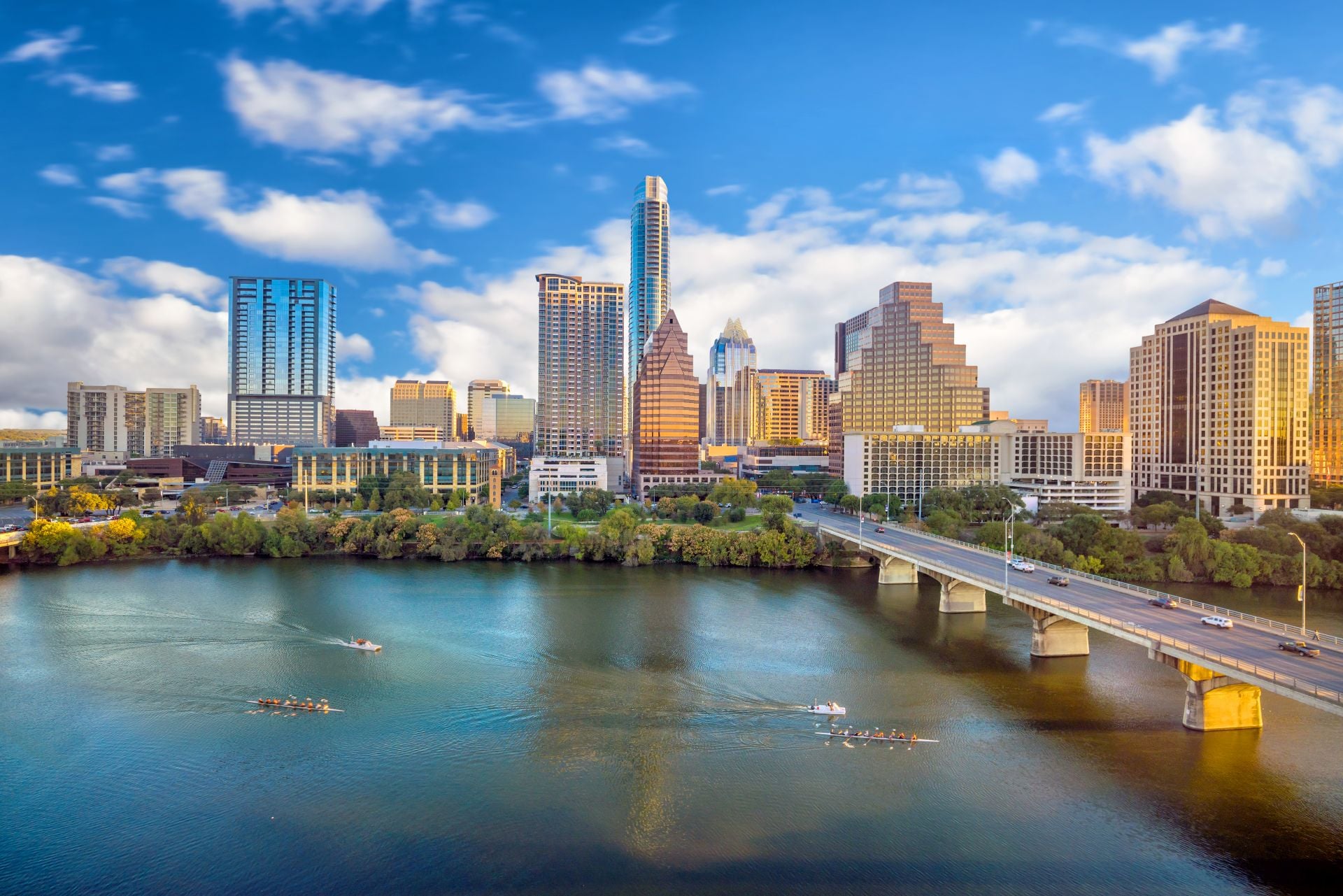 Downtown Skyline of Austin, Texas in USA